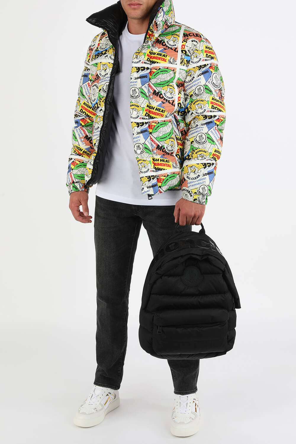 מעיל פאפר דו צדדי בדגומה צבעונית